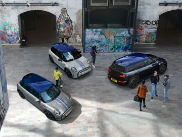 日本向けBrick Lane Editionの3 Door、5 Door、Clubman。車種ごとにボディ色の設定が異なる。